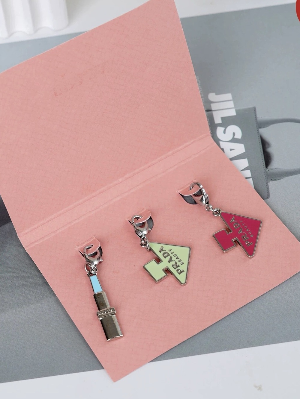 PRADA beauty Charm Set — Pink, Mint & Light Blue